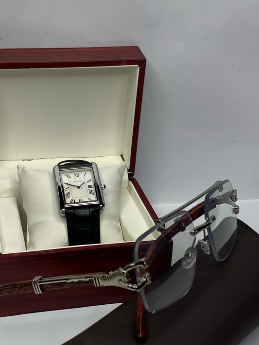 Rafyra Elite Pair                  Rafyra Signature Duo – Premium Watch & Sunglasses Combo