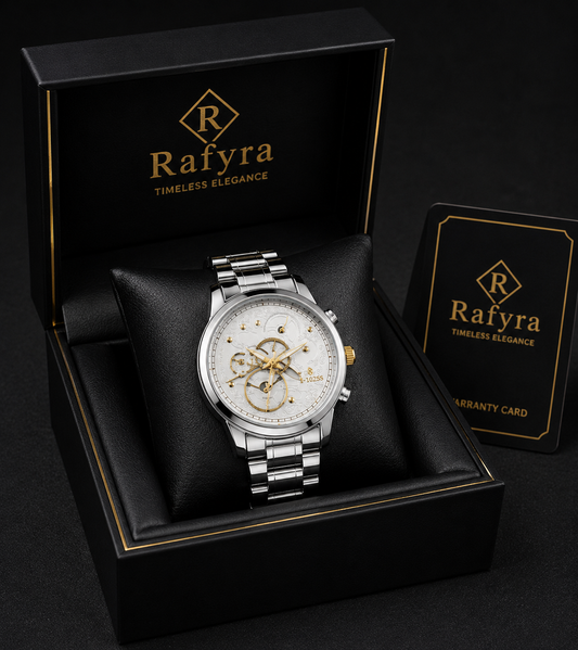 Luxury Silver Skeleton Dial Watch – Premium Stainless Steel Men’s Wristwatch
