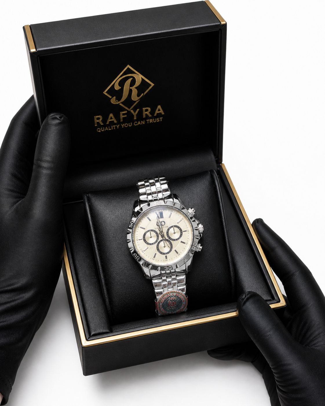 Premium Black Edition Wrist Watch With Luxury Box | Rafyra